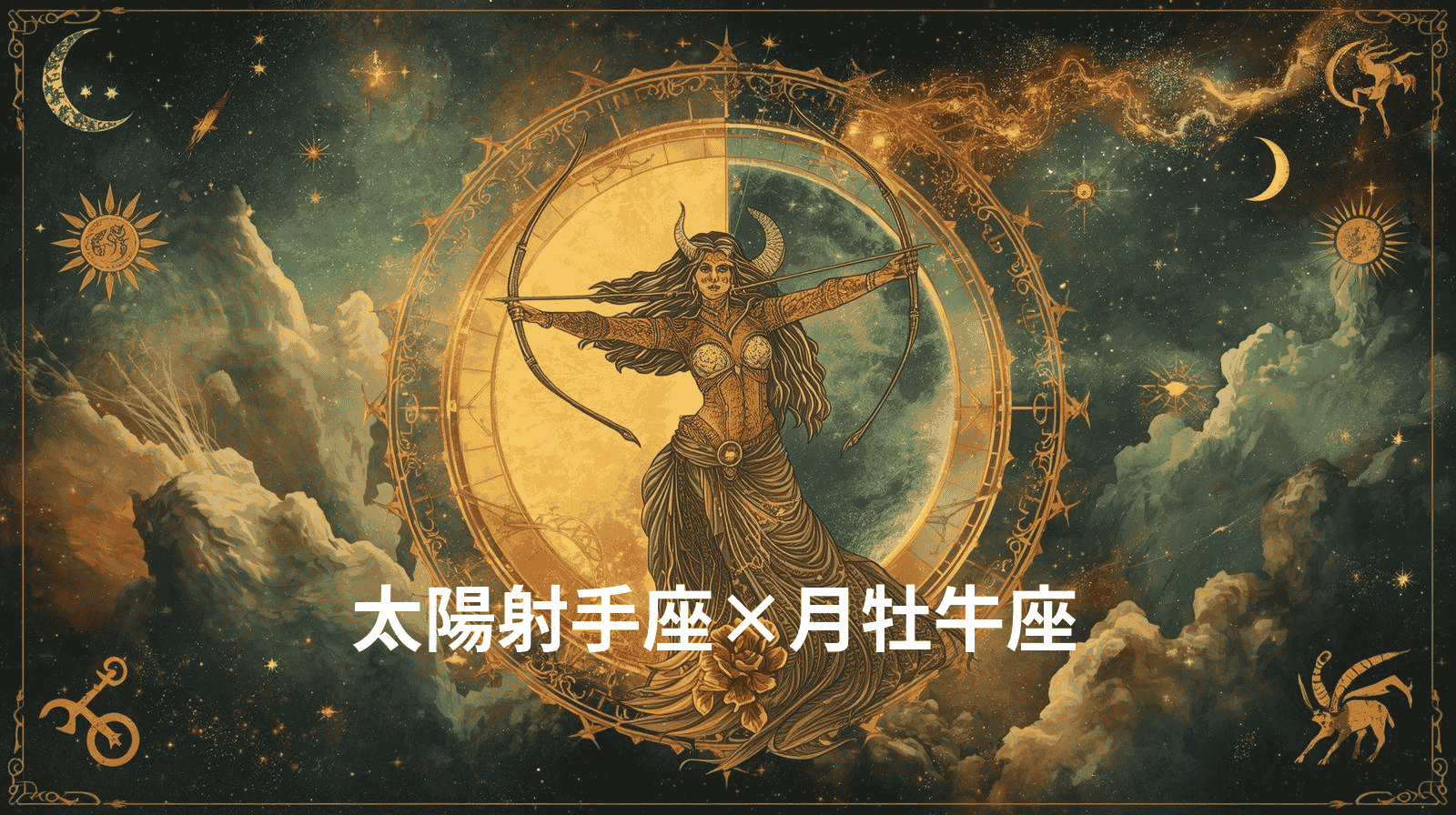 太陽射手座×月牡牛座